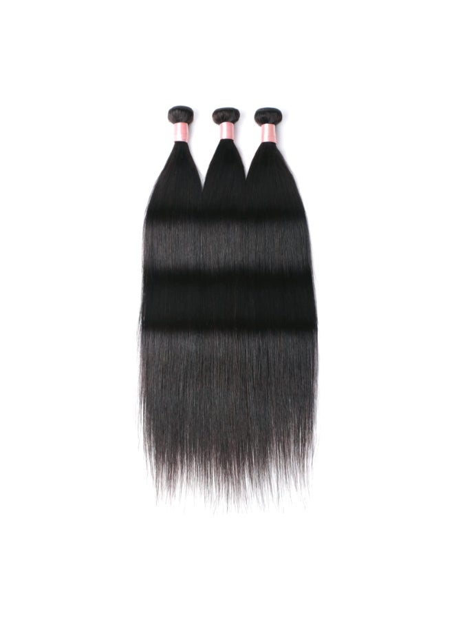 DaiMer Brazilian Virgin Hair 3 Bundles Straight Human Hair Extension Real Brazilian Straight Hair Weave 20 22 24 INCH - Image 4