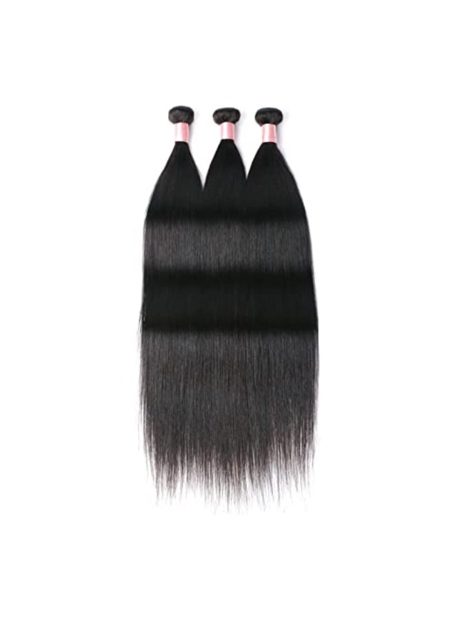 DaiMer Brazilian Virgin Hair 3 Bundles Straight Human Hair Extension Real Brazilian Straight Hair Weave 20 22 24 INCH - Image 3