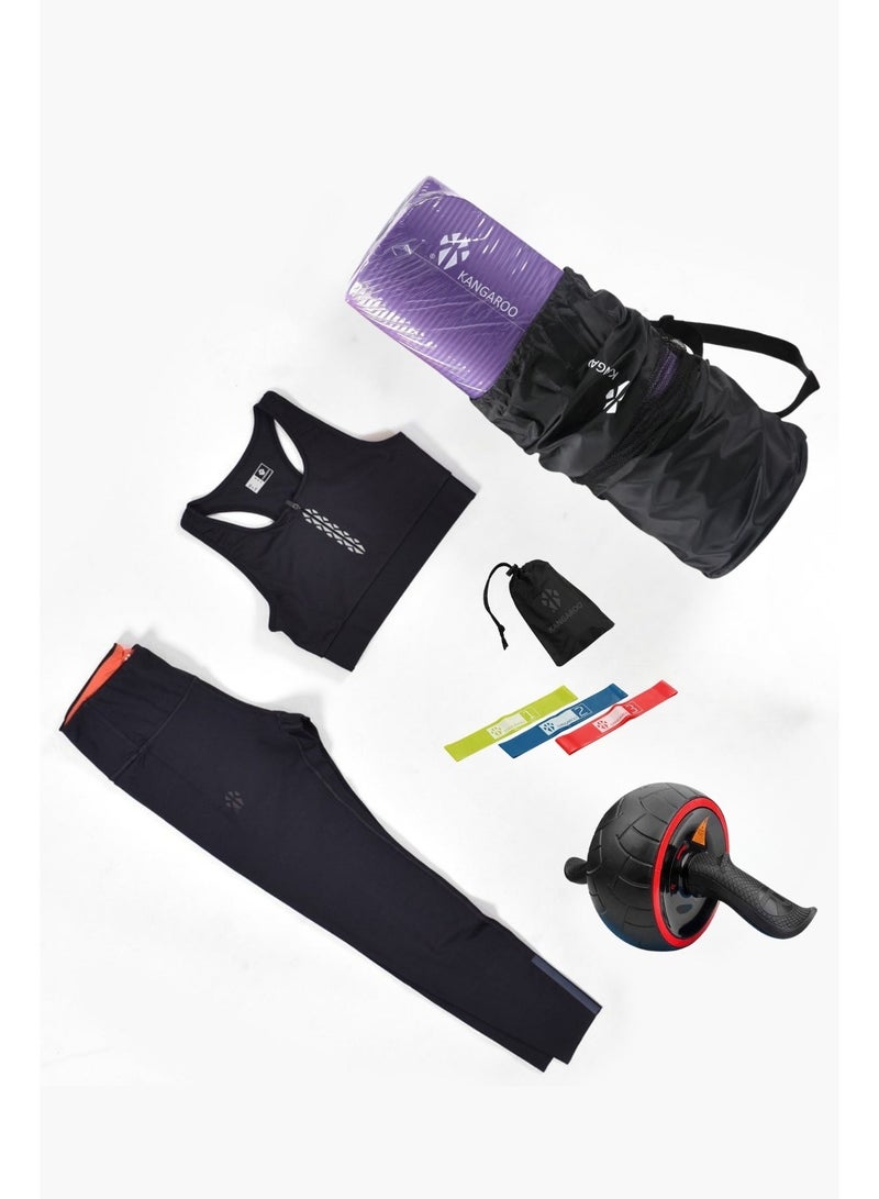 كانجرو مجموعة الطقم الرياضي النسائي مع فرشة التمارين