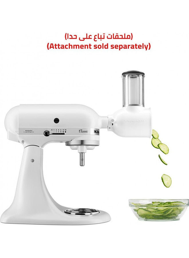 KitchenAid Stainless Steel Vegetables Slicer And Shredder 300 W 5KSMVSA Silver/White/Black - Image 3
