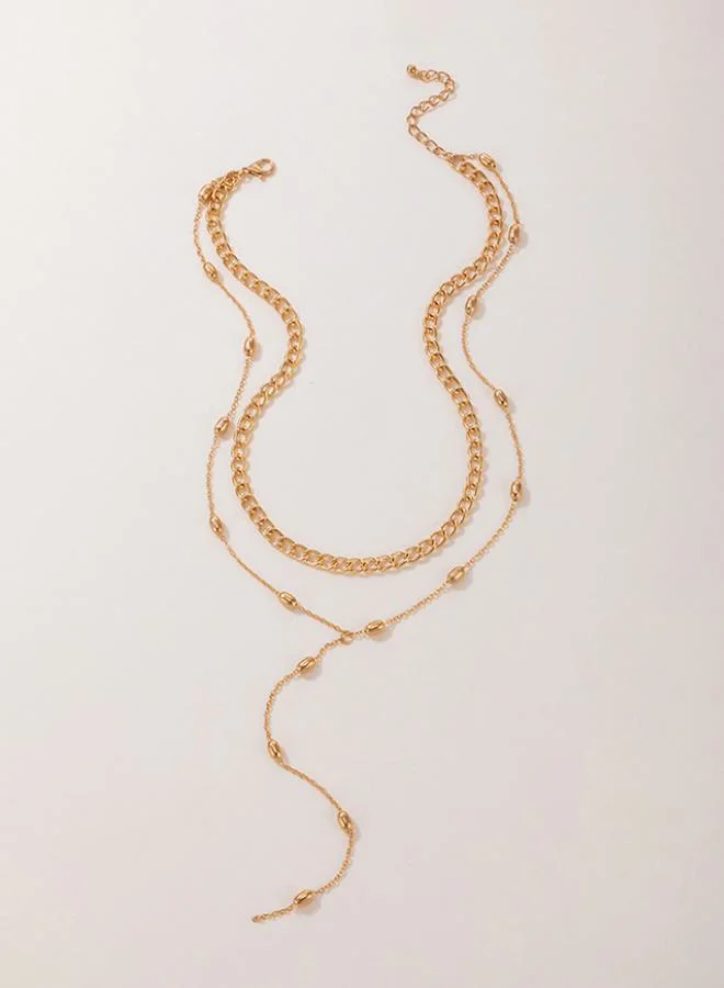 Styli Layered Lariat Necklace