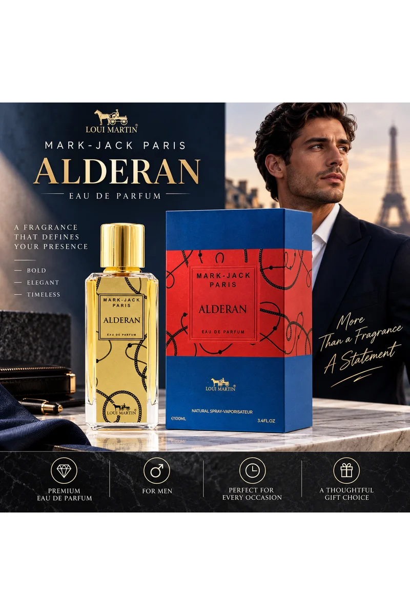 لوي مارتن Mark-Jack Paris Alderan Eau De Parfum 100ml for Men | Premium Masculine Fragrance | Elegant Everyday & Evening Perfume
