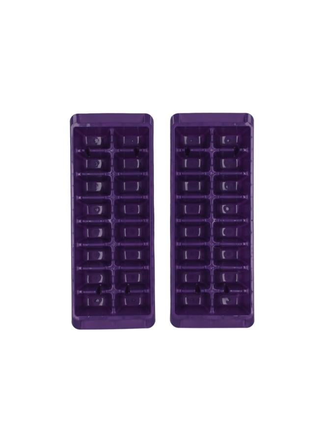 Chef Craft 2-Piece Heavy Duty Stack and Nest Ice Cube Tray Set Assorted Color 21846 - Image 1