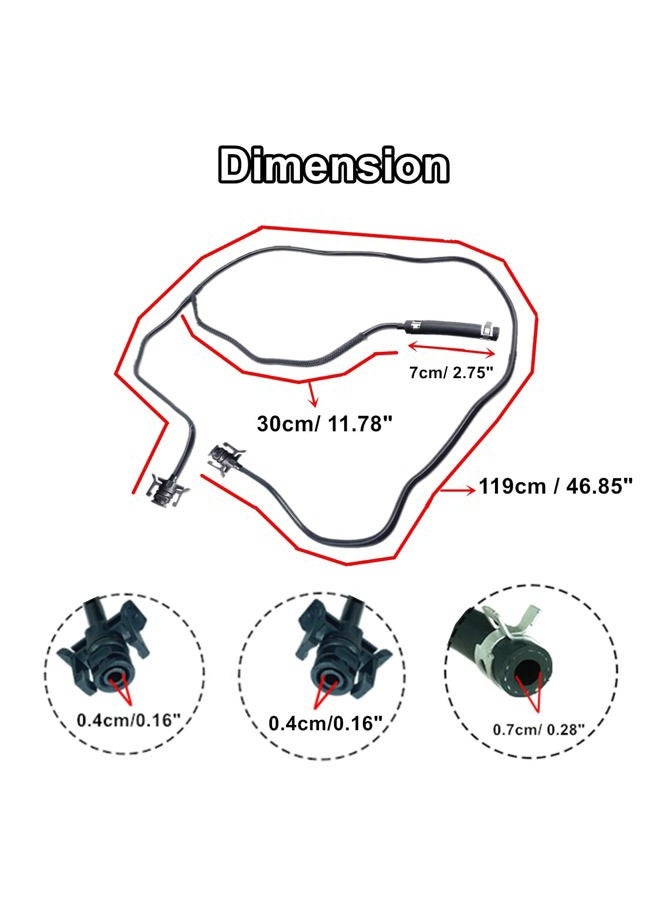 LDCRE Radiator Coolant Reservoir Hose Fits for Ford Focus 2.0L L4 2012 2013 2014 2015 2016 2017 2018 Engine Coolant Overflow Hose, Hose Overflow Container Replace Number BV618K012KF CV6Z-8K012-K - Image 4