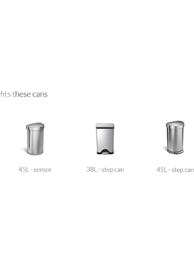 Simplehuman Code R Custom Fit Trash Can Liners, 60 Count - 10 Liter / 2.6 Gallon, Drawstring, Extra Thick