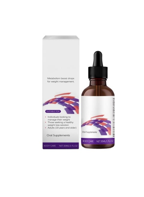 Oral Supplements Body Treatment, Metabolism Booster Drops For Weight Management, Organic Ingredients Fat Burn Dietary Supplement For Reducing Weight And Energy Boost