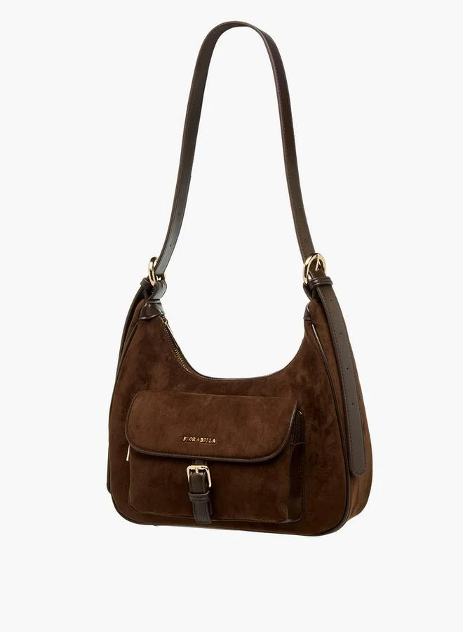 Flora Bella By Shoexpress Solid Shoulder Bag with Adjustable Strap