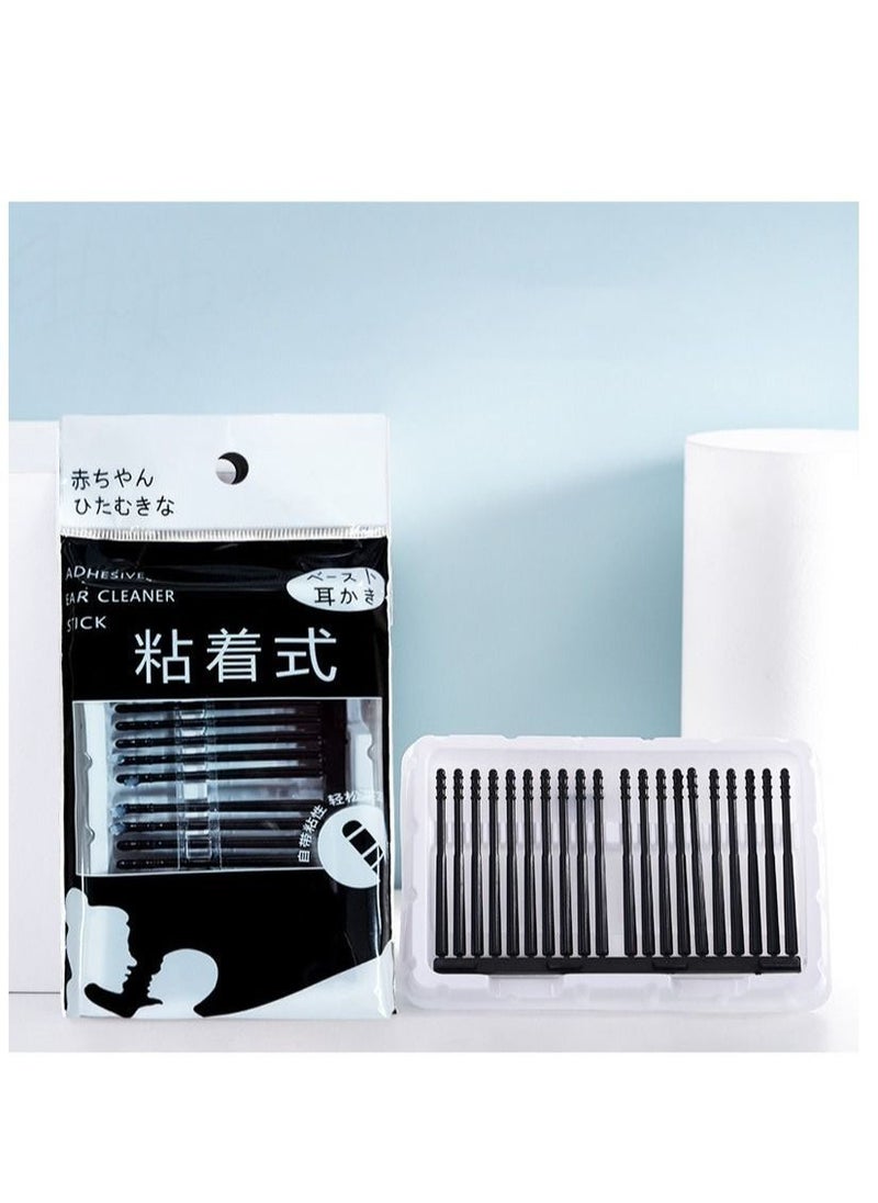 Generic 100Pcs Brand-New Disposable Ear Sticky Swabs, Spiral Tips Wax Removal Remover Tool Kit, Portable Nasal Cleaner Stick Makeup Tool  - Image 2