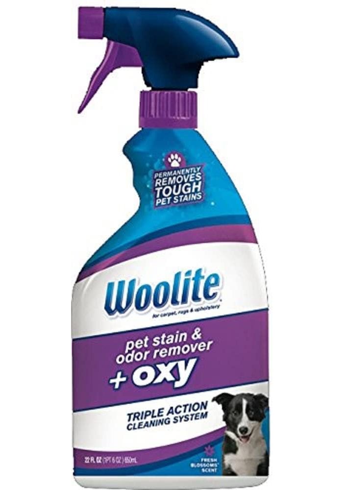 Woolite Pet Stain & Odor Remover + Oxygen Trigger, 22 oz - Triple Action Cleaning System - Image 1