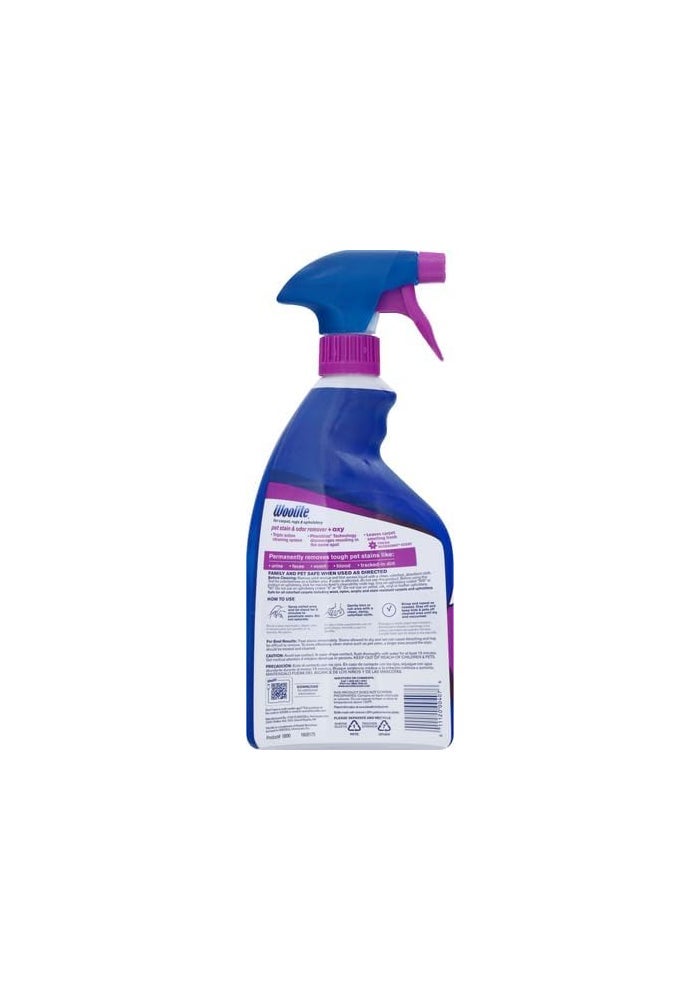 Woolite Pet Stain & Odor Remover + Oxygen Trigger, 22 oz - Triple Action Cleaning System - Image 3