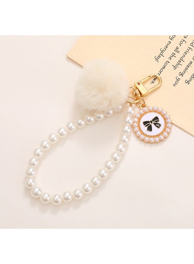 NIBEMINENT Phone Charm/ Chain Strap for Women Girls,K3754 Pearl Flowers Cell Phone Case Lanyard Wrist Strap