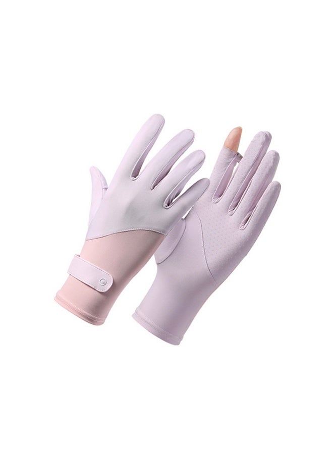 2 Pcs Women's Summer Cooling UV Protection Gloves for Women, Cycling , Driving And Outdoor Activities  - Image 2