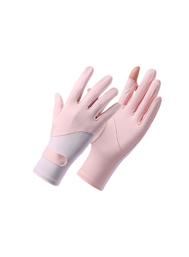 2 Pcs Women's Summer Cooling UV Protection Gloves for Women, Cycling , Driving And Outdoor Activities  - Image 3