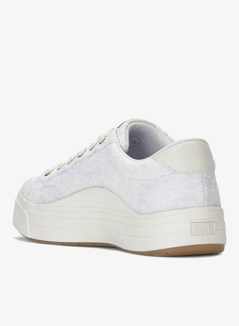 Keds Snow White Keds Women's Park Lace Up Casual Sneaker White for Women | Best Price UAE