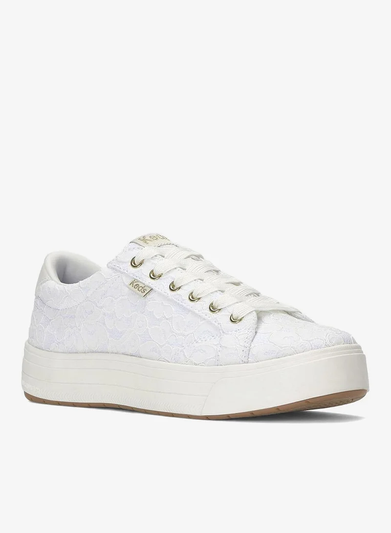 Keds Snow White Keds Women's Park Lace Up Casual Sneaker White for Women | Best Price UAE