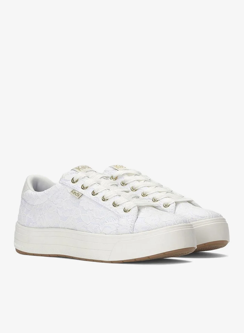 Keds Snow White Keds Women's Park Lace Up Casual Sneaker White for Women | Best Price UAE