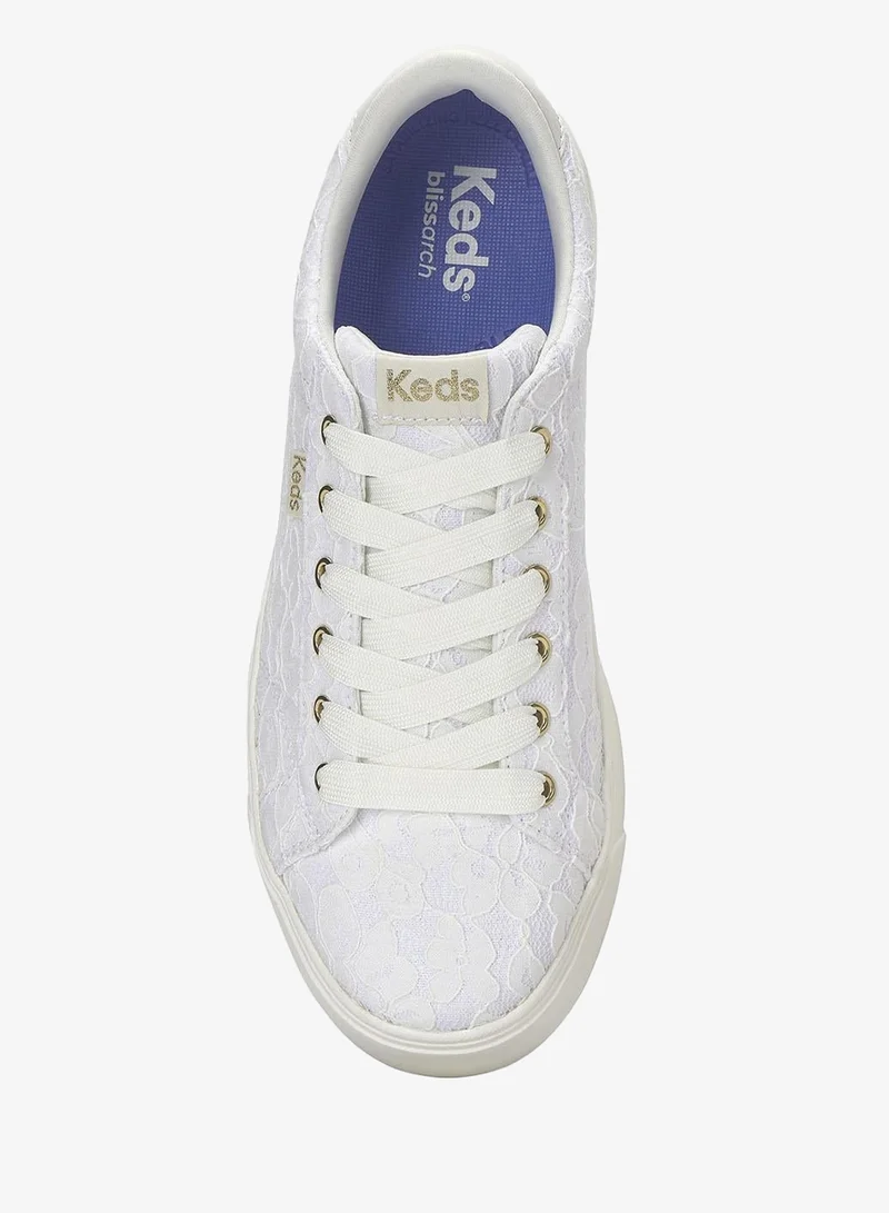 Keds Snow White Keds Women's Park Lace Up Casual Sneaker White for Women | Best Price UAE