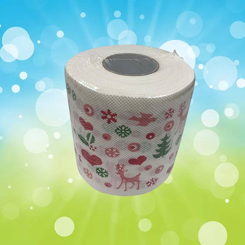 comfrt Rolls Christmas Toilet Paper Decorations, Christmas Tree and Santa Claus Printed Tissue Napkins for Xmas Gift, Santa Claus Bath Toilet Roll Paper Christmas Supplies Xmas Decor - Image 4