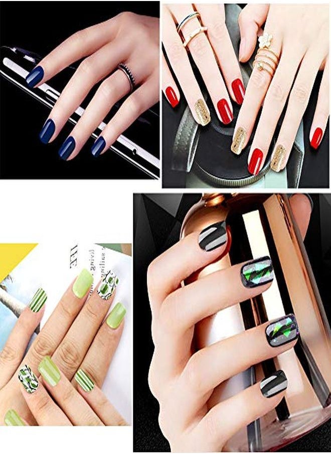 enForten - 500Pcs Clear Short Square Full Cover Fake Nails Tips Artificial Acrylic False Nails For Women Nail Salons & Diy Nail Art Manicure Decoration - Image 1
