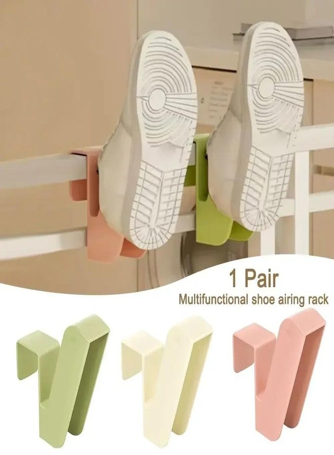 VIVITO Shoe Drying Rack–Non-Slip Hanging Organizer Hooks for All Shoes | Windproof, Waterproof Shoe Hanger for Balcony, Bathroom & Indoor Use | Ideal for Slippers, Heels, Sandals, Boots | (2 Piece) - Image 2