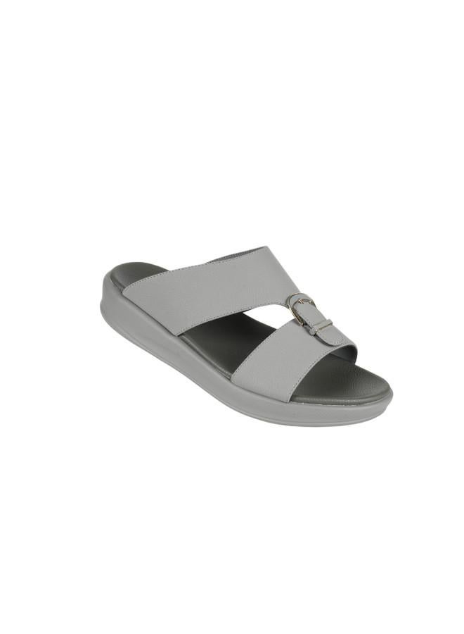 barjeel uno 008-3705 Barjeel Uno Mens Arabic Sandals 6878-M122 Grey - Image 2