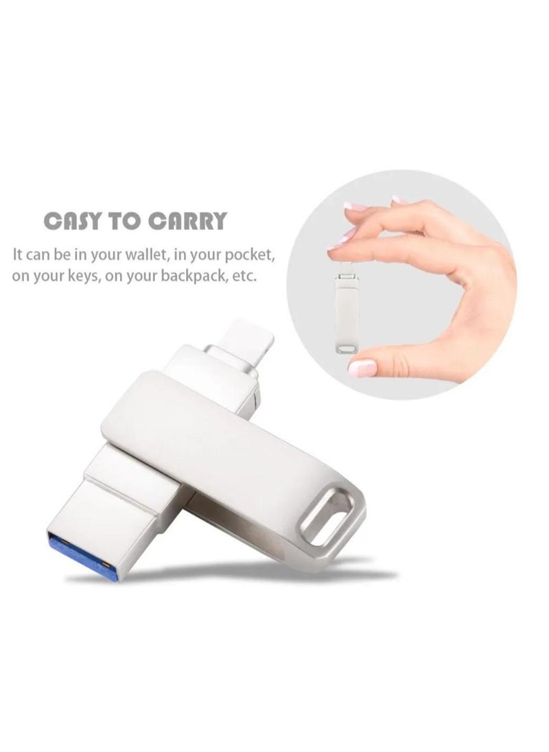 Beauenty - 2TB USB Flash Drive Type C Interface High Speed USB Flash Drive Dual Drive 2 in 1 Thumb Drive with Keyhole and Keychain OTG for Smartphones, Computers, Tablets, PC and Cars - Image 1