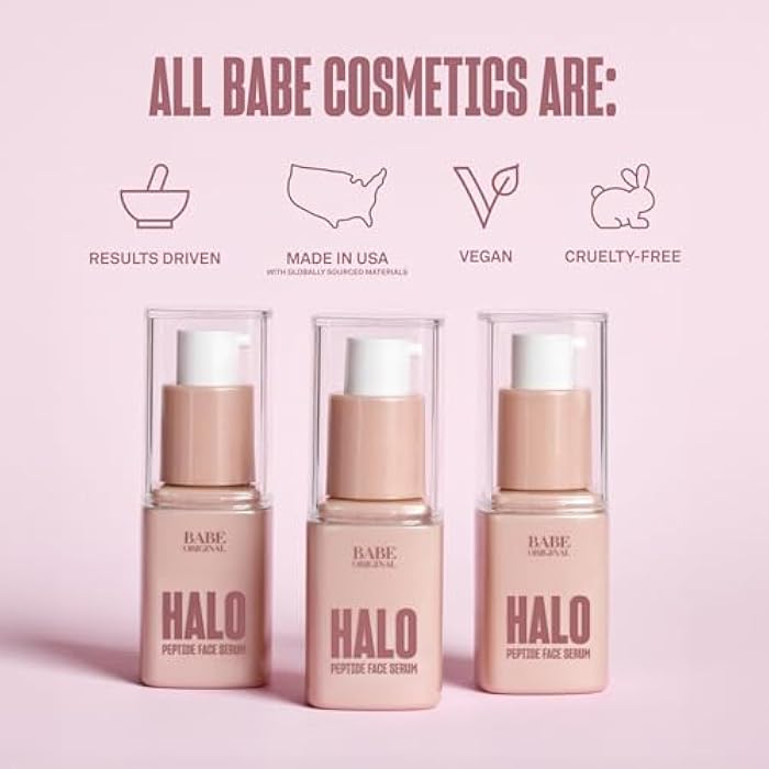 Babe Original Halo Peptide Face Serum for Women, Face Moisturizer Face Cream for Hydrated, Plump & Soothed Skin with Pink Root Extract, Hyaluronic Acid, Peptides & Amino Acids | Cruelty-free and Vegan - Image 5