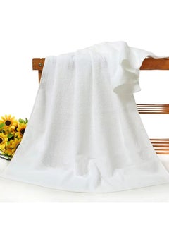 MAXQON Beach Towel - 100% Cotton 600 GSM Over Sized (100x180cm), Highly Absorbent Bath Sheet For Pool, Beach, Fitness, Sports, Yoga, Color-White  - Image 1