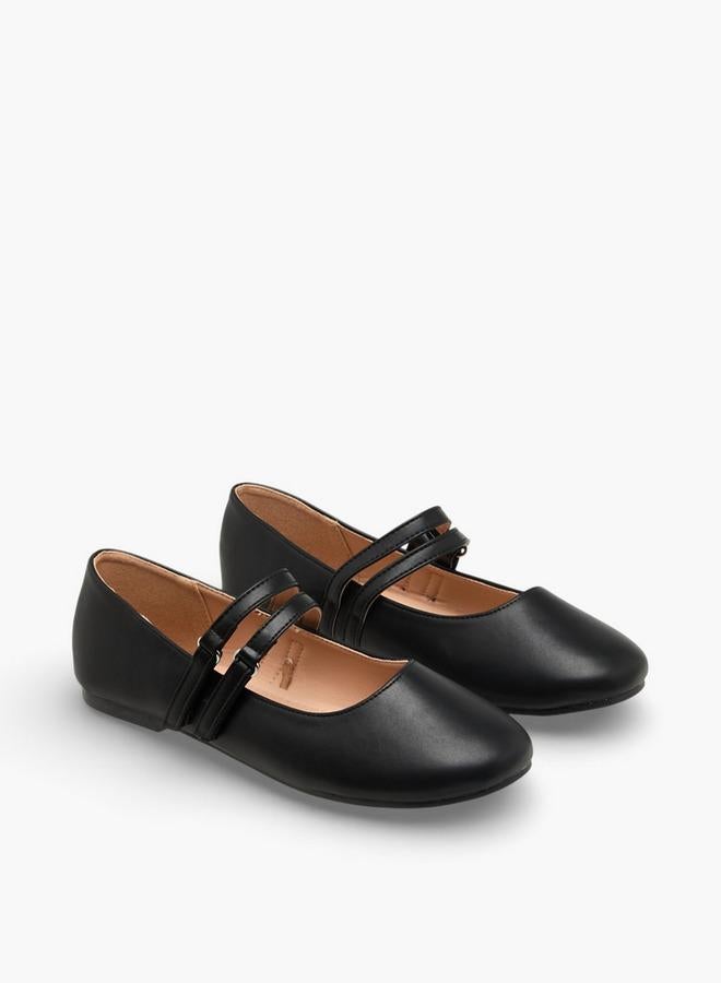Little Missy أحذية باليرينا للفتيات بتصميم خطاف وحلقة - Image 1