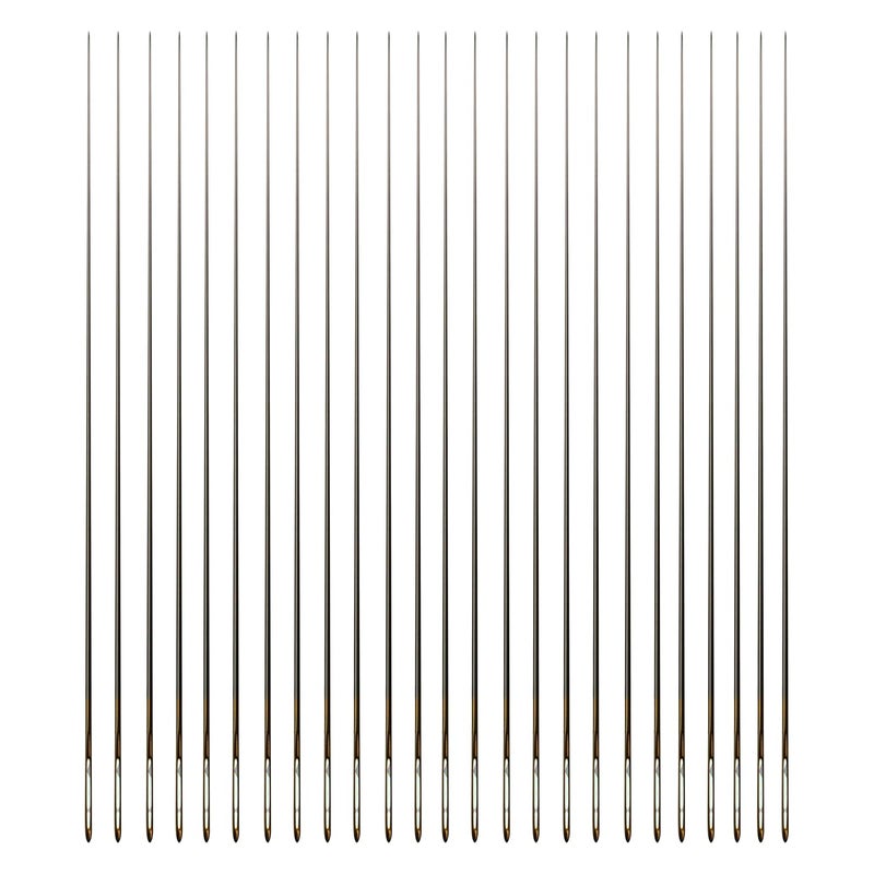 Domick Extra Long Beading Needles for Jewellery Making Bead Needle 25 Pcs Double Extra Long Beading Needle Size 0.100MM (Pack of 25 Pcs) - Image 1