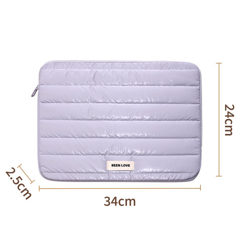 New down Cloth Computer Sleeve Baby Velvet Bubble Wrap Computer Bag 13.3inch / 14inch Computer Sleeve Bag - Image 1
