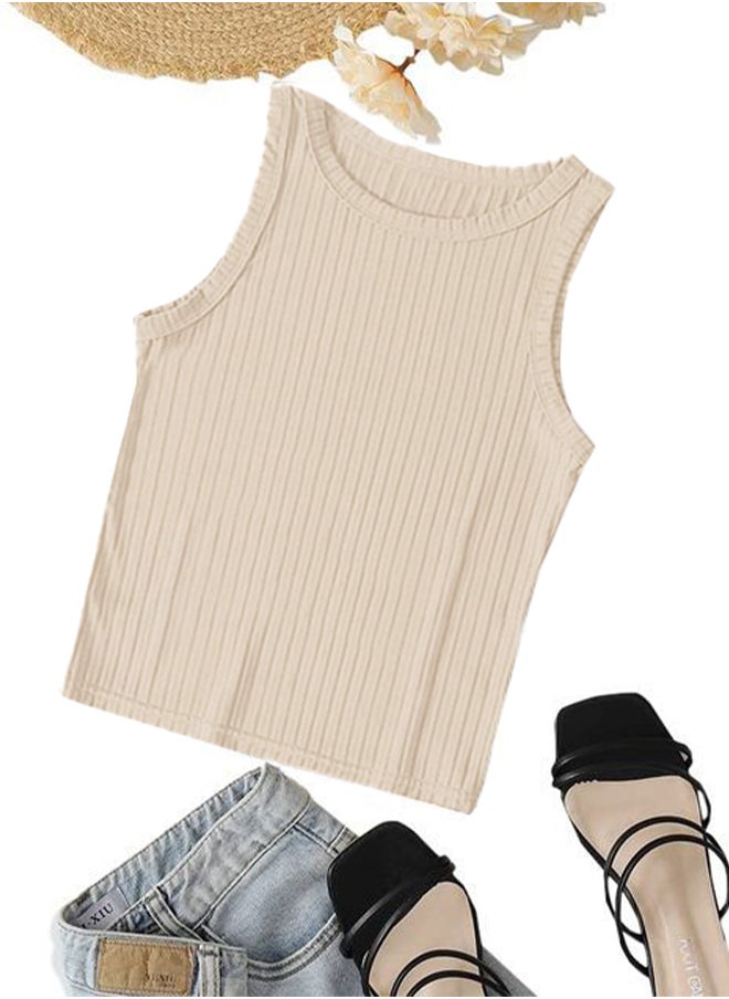 Nileton - Ribbed Knit Top Crew Neck  - Rib Knit - Cotton - Image 1