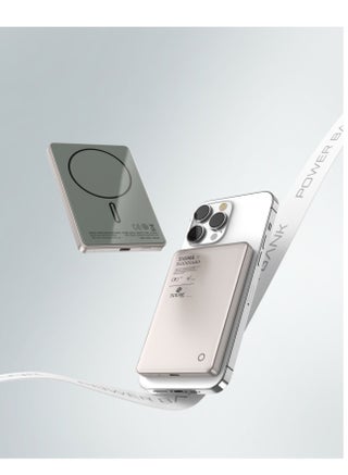 بطارية ZOOMPLUS-W05 MagSafe بسعة 5000 مللي أمبير في الساعة (Sigma Super Slim مع Wireless Metal And Glass 5K) بنك طاقة مغناطيسي، شاحن محمول لاسلكي، حزمة بطارية شحن سريع بقوة 20 وات مع USB-C متوافقة مع Magsafe، iPhone 15/15 Plus/15 Pro/15 Pro Max16 Pro Max، iPhone 14/13/12/15/16 - view 3
