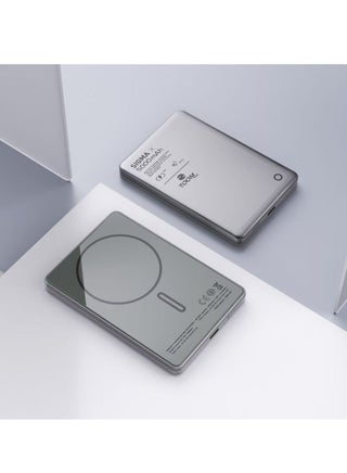 بطارية ZOOMPLUS-W05 MagSafe بسعة 5000 مللي أمبير في الساعة (Sigma Super Slim مع Wireless Metal And Glass 5K) بنك طاقة مغناطيسي، شاحن محمول لاسلكي، حزمة بطارية شحن سريع بقوة 20 وات مع USB-C متوافقة مع Magsafe، iPhone 15/15 Plus/15 Pro/15 Pro Max16 Pro Max، iPhone 14/13/12/15/16 - view 2