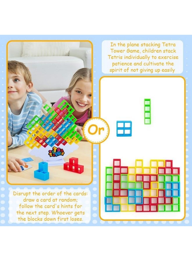 Goyal's Tetra Tower Game 32 Pcs (4 Different Shapes) Stack Tower Blocks with 22 Cards, Swing Stack Balance Building Block Interactive STEM Toy - Image 5