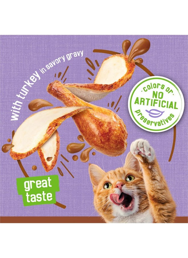 فريسكس طعام القطط الرطب Purina Friskies Gravy Pate، مع صلصة إضافية مع ديك رومي في صلصة لذيذة - (عبوة من 24 علبة) 5.5 أونصة  - Image 2