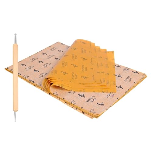 Makemore Creations Transfer Tracing Carbon Copy Paper for Drawing 50 Sheets with 1 Embossing Stylus Tools 21 x 33cm for Multiple Surfaces, Wood, MDF, Canvas, Paper, Fabric, Color - Yellow - Image 1