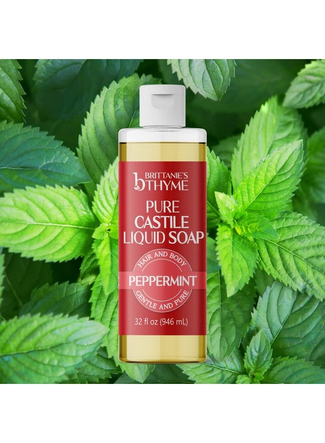 بريتانيز تايم عبوة إعادة تعبئة صابون بريتاني السائل برائحة الزعتر النقي من قشتالة | للشعر والجسم، لطيف ونقي، مصنوع من زيوت طبيعية فاخرة، نباتي وخالي من الغلوتين وغير معدل وراثيًا (بنكهة النعناع، 32 أونصة (عبوة من قطعة واحدة)) - Image 3