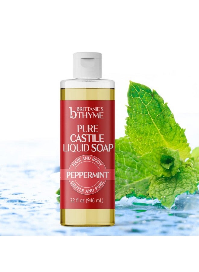 بريتانيز تايم عبوة إعادة تعبئة صابون بريتاني السائل برائحة الزعتر النقي من قشتالة | للشعر والجسم، لطيف ونقي، مصنوع من زيوت طبيعية فاخرة، نباتي وخالي من الغلوتين وغير معدل وراثيًا (بنكهة النعناع، 32 أونصة (عبوة من قطعة واحدة)) - Image 4