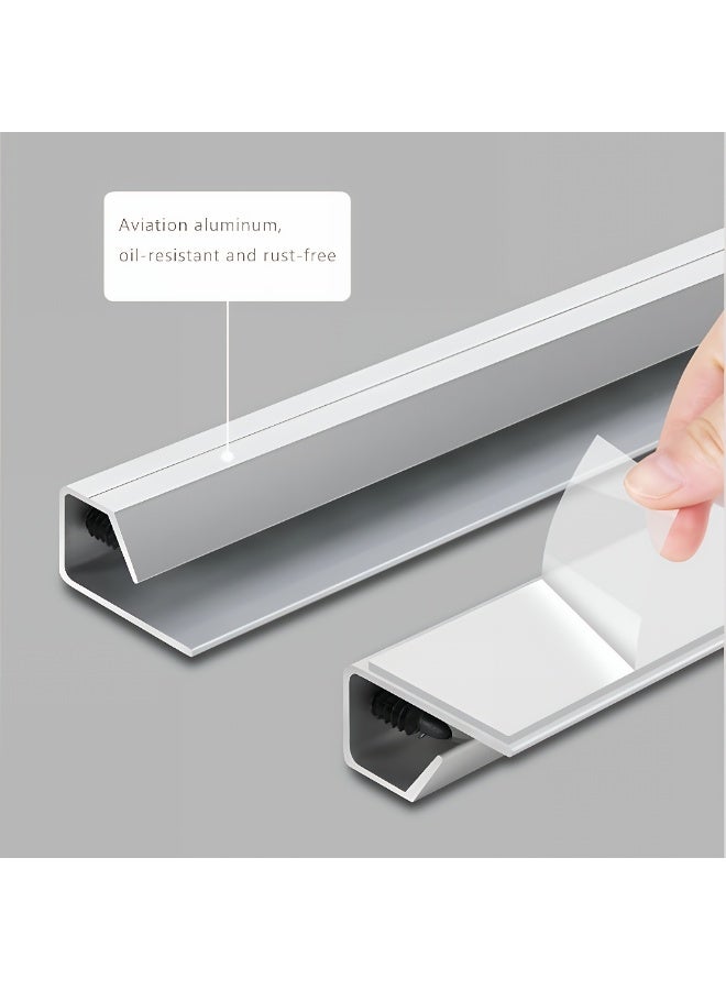 حامل تذاكر مطعم 2 قطع – رف طلبات ألمنيوم بطول 30 سم، حامل إيصالات منزلق متين، مقاوم للماء والصدأ والتآكل، تثبيت سهل للتذاكر للمطبخ والمقهى والبار والمكتب - Image 4