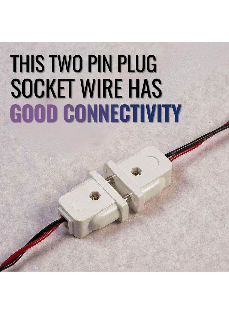 OCKO Ocko Flexible Twisted Wire MaleFemale Socket Plug Copper Wire with 2 Pin Plug Flat Extension Cord for Multipurpose Use Festive Decorations Diwali Christmas 10m Multicolor  - Image 4