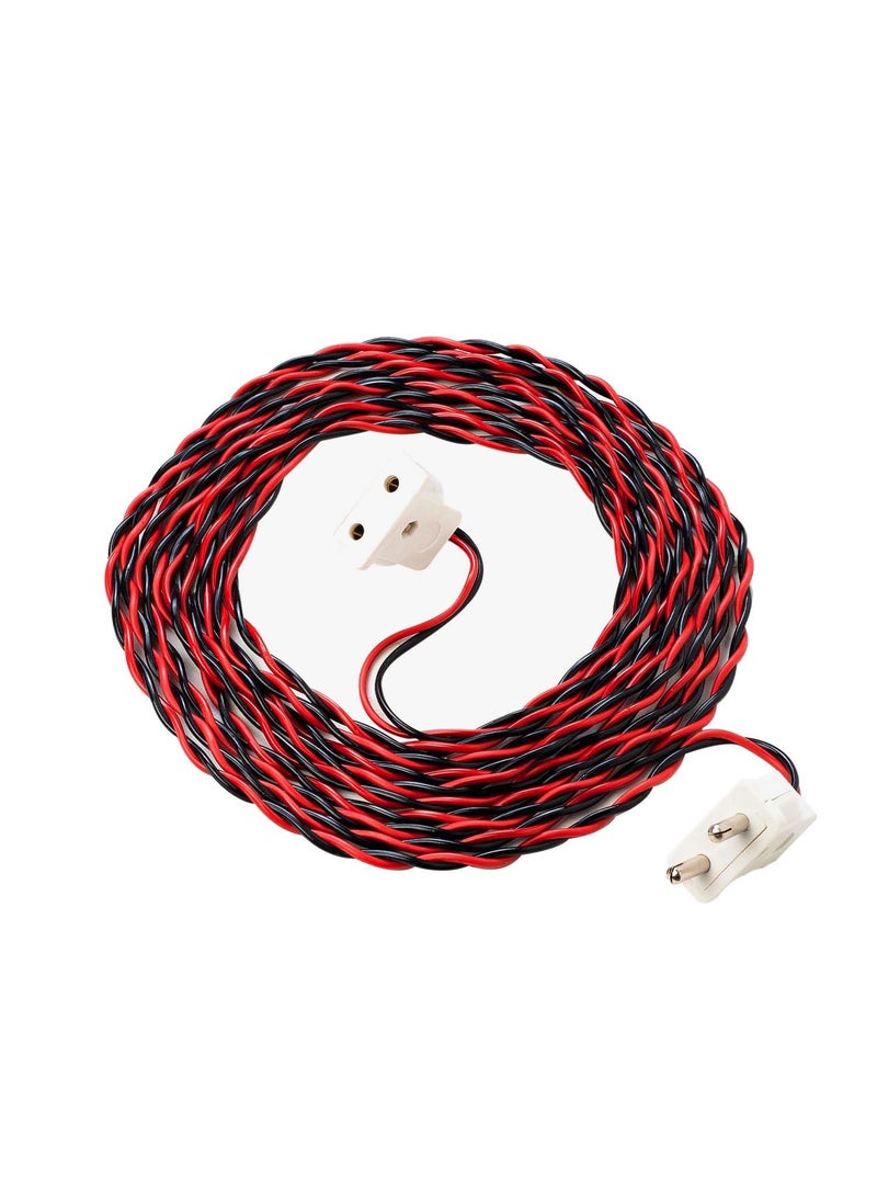 OCKO Ocko Flexible Twisted Wire MaleFemale Socket Plug Copper Wire with 2 Pin Plug Flat Extension Cord for Multipurpose Use Festive Decorations Diwali Christmas 10m Multicolor  - Image 1