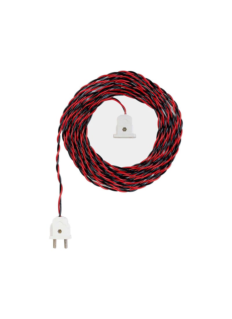 OCKO Ocko Flexible Twisted Wire MaleFemale Socket Plug Copper Wire with 2 Pin Plug Flat Extension Cord for Multipurpose Use Festive Decorations Diwali Christmas 10m Multicolor  - Image 5