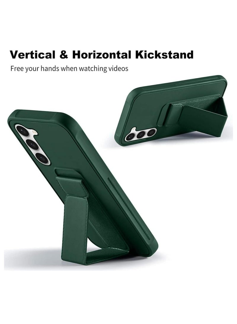 غطاء حماية لهاتف Samsung Galaxy S24 Plus مصنوع من السيليكون الفاخر مع حزام يد عمودي وأفقي مع حامل مغناطيسي للسيارة لهاتف Samsung Galaxy S24 Plus - Image 4