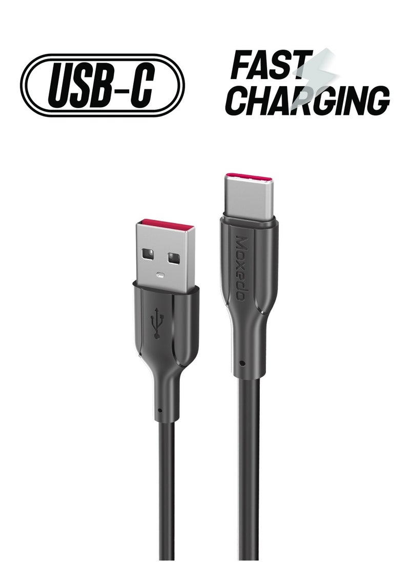 Moxedo Moxedo USB-A to USB-C and Data Sync Cable Fast Charging 1.2 Cable Length Compatible for iPhone 15/15 Pro/15 Pro Max, MacBook Air/Pro, iPad Pro, Samsung Galaxy S24/S24 Ultra, Pixel, (1.2 m) 