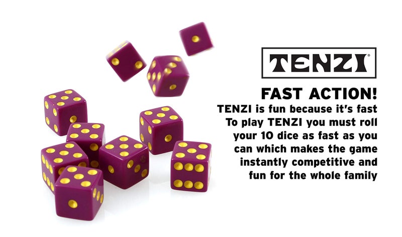 TENZI Party Pack Dice Game - A Fun, Fast Frenzy for The Whole Family - 6 Sets of 10 Colored Dice with Storage Case - Colors May Vary - Image 5
