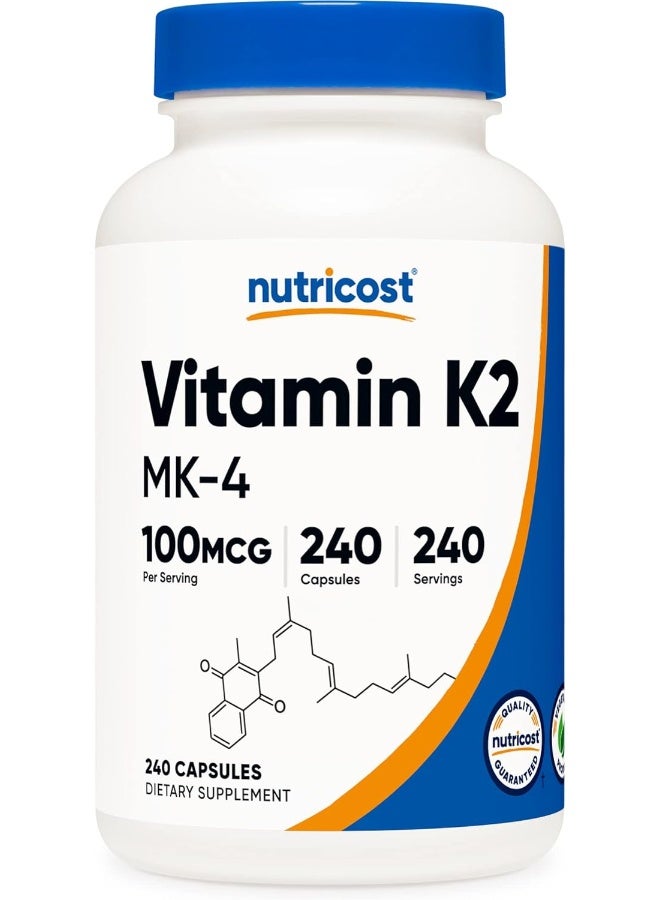 Nutricost Vitamin K2 Capsules - Gluten Free And Non-GMO - Image 1