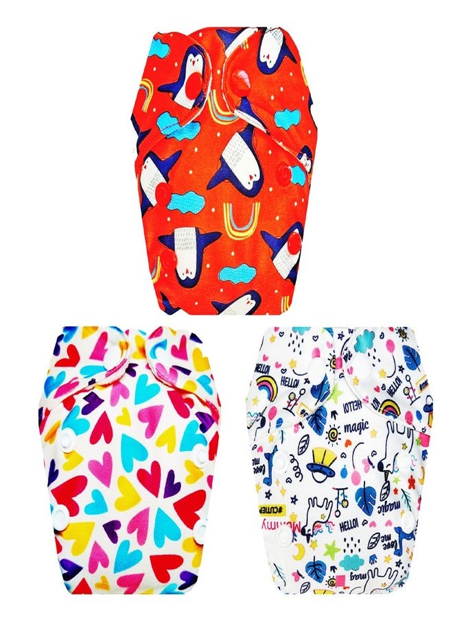 Dumbledo Premium Newborn Cloth Diaper with Integrated Insert (Pack of 3) | Dry Feel and Comfortable | Reusable & Washable | Travel Friendly | Ideal for Toddlers | 0 - 4 Months | Unisex Baby - Image 1