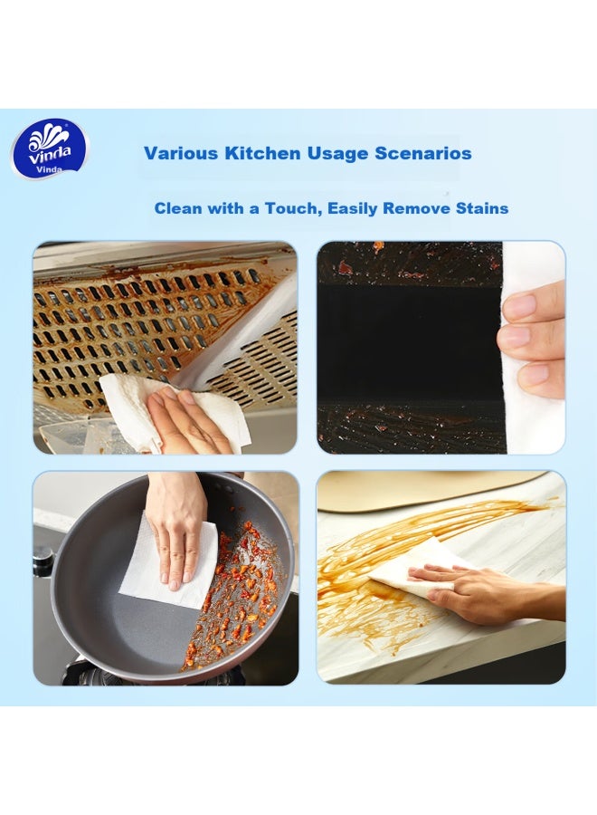 Vinda Kitchen Wet Wipes, 60 Sheets Per Pack, 70g High-weight Kitchen Strong Degreasing, Extra Large And Thick - Image 3