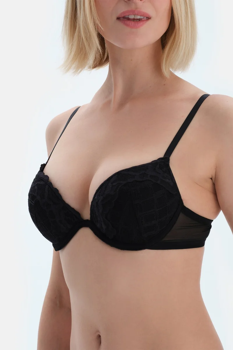 dagi Black 1116KC Extra Fully Padded Lace Bra
